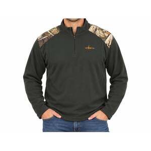 Habit Fleece 1/4 Zip Pullover L Dark Green Hunting Long Sleeve Mock Neck